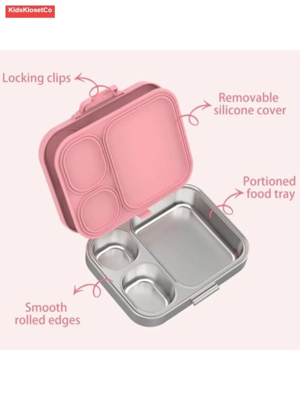 Stainless Steel Bento Lunch Box with Insulated Soup Thermo, Leak-Proof,